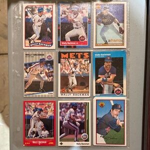 Wally Backman Baseball Card Collection